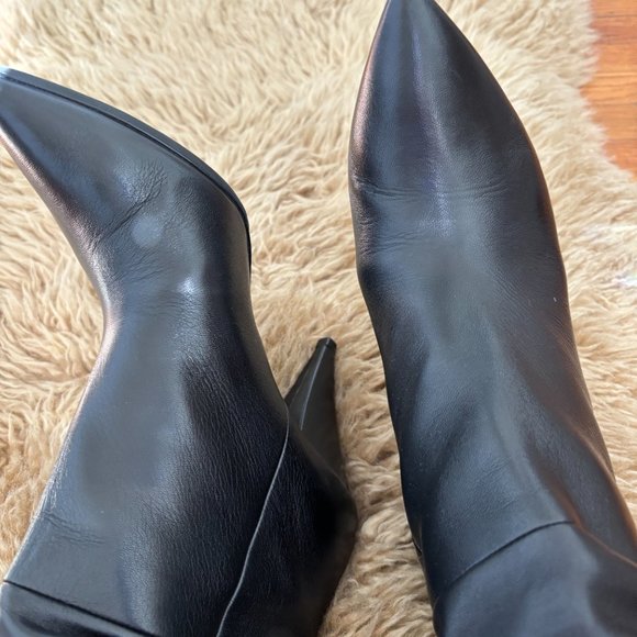 SAINT LAURENT - LEATHER OVER THE KNEE BOOT - Picture 10 of 11